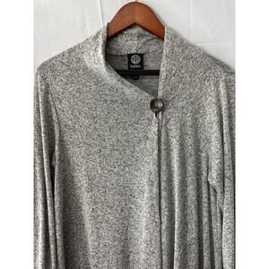 Bobeau Open Button Gray Cardigan Size Small